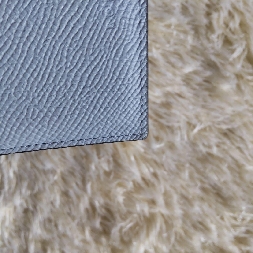 極美品✨ボナベンチュラ　カードケース　名刺入れ　スリム　ブルー　レザー