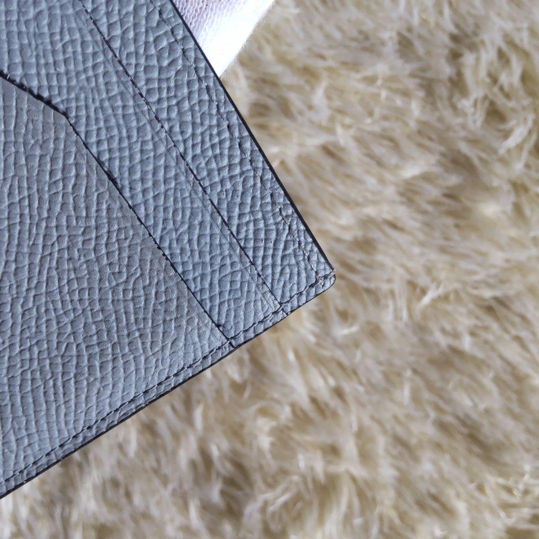 極美品✨ボナベンチュラ　カードケース　名刺入れ　スリム　ブルー　レザー