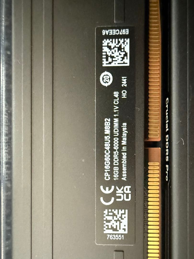 Crucial DDR5-6000 Pro メモリー 32gb (16×2)