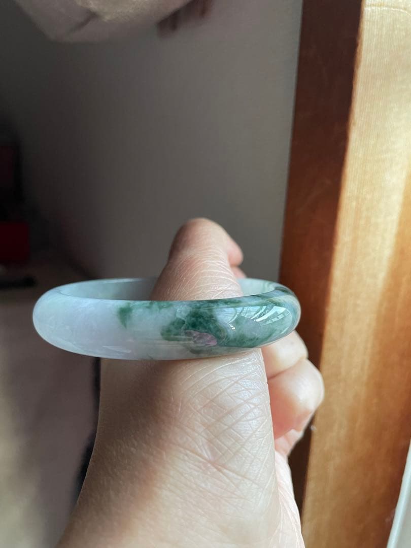 本翡翠 バングル 飄花 56.8