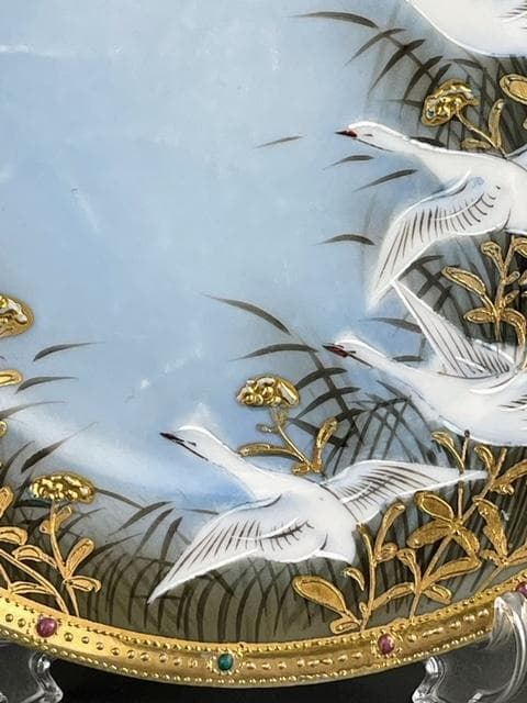 【専用】オールドニッポン 志水禄之助商店 21.9㎝ 白鳥 ガチョウ プレート