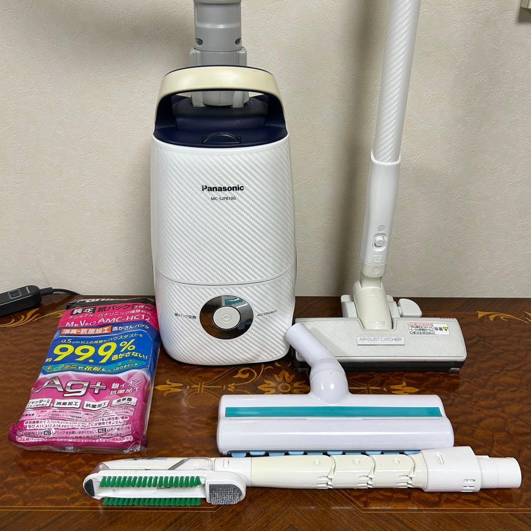 miさま専用　掃除機　MC-SJP810G 紙パック式　ホワイト✕ネイビー 軽量