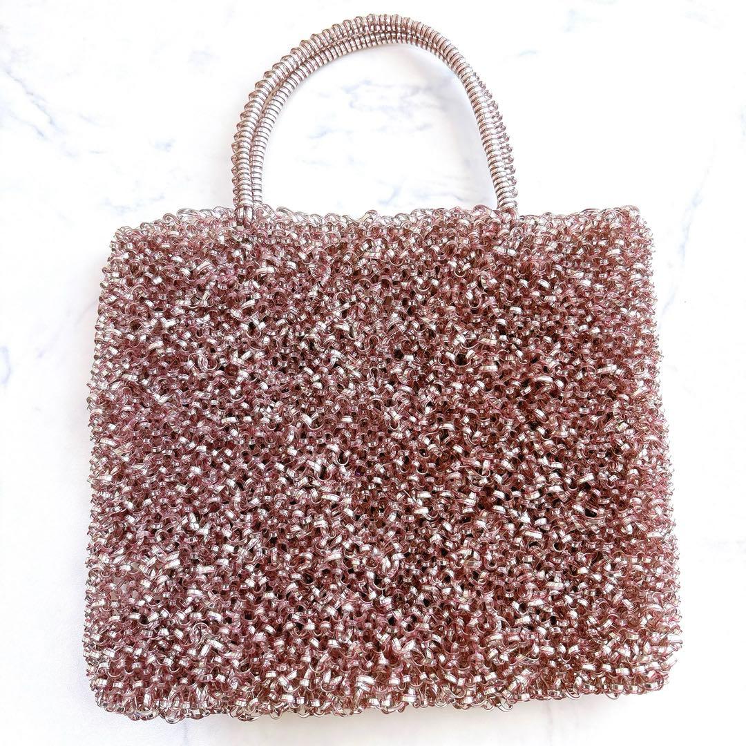 【美品】希少 廃盤カラー アンテプリマ スクエア ミディアム ピンクシルバー