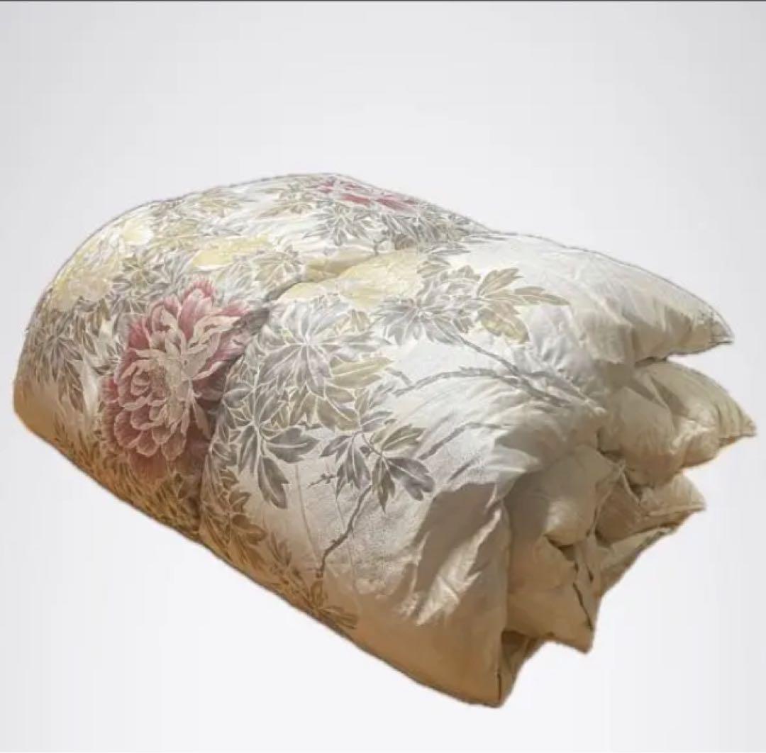 日本製 ふんわり高級羽毛布団 掛け布団 natural feather 和柄 花