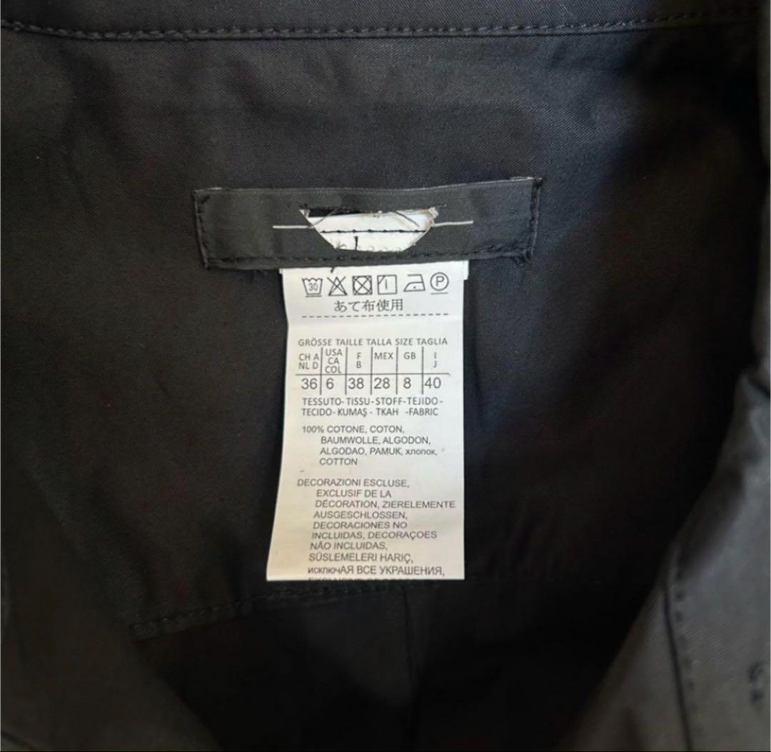 最終価格 訳あり未使用級Max Maraマキシ丈シャツワンピース 40黒ベルト