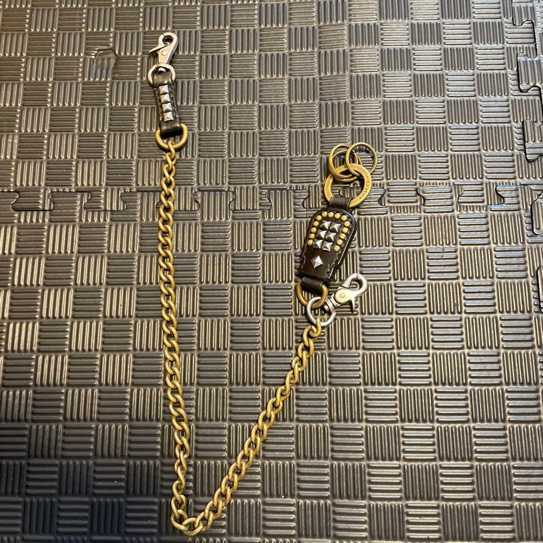 キャリーcaleeレザー スタッズ ウォレットチェーン