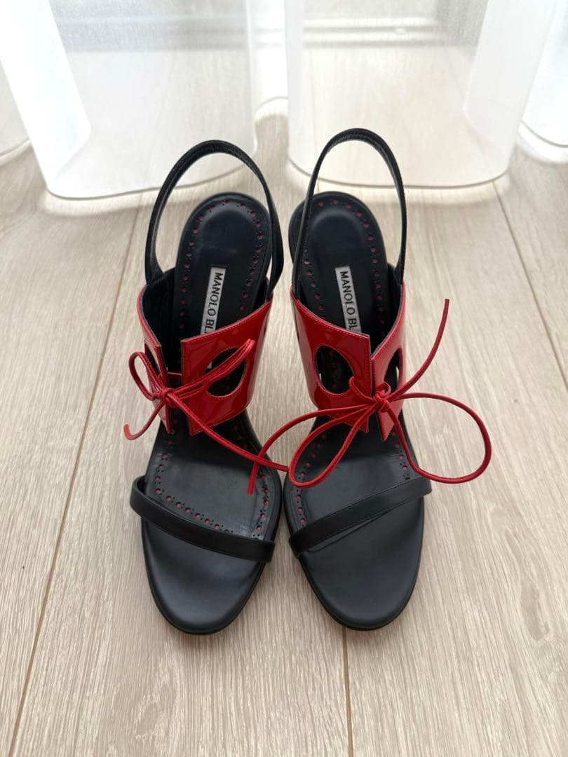 Manolo Blahnik 38 マノロ ヒール ミュール サンダル