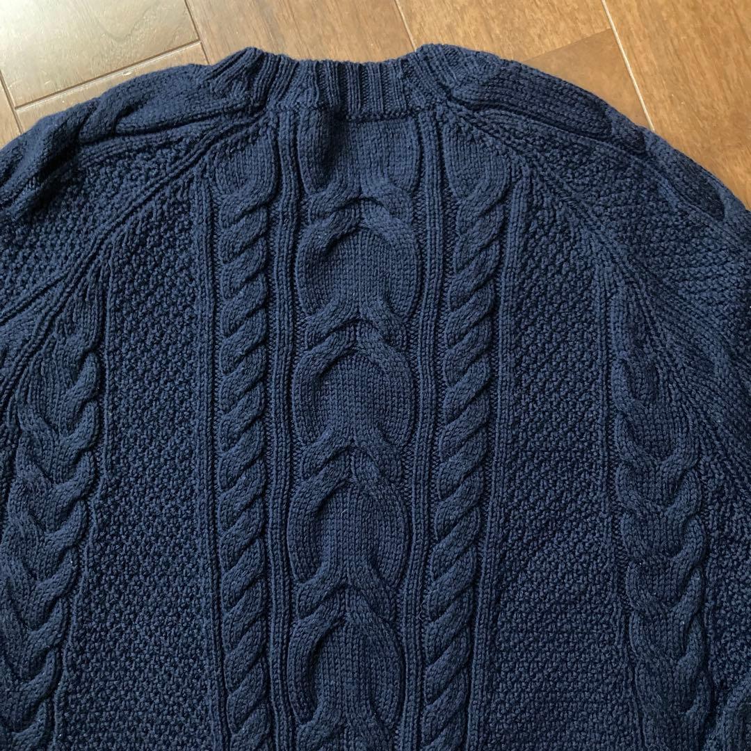 ポロラルフローレン ケーブルニットワンピース　ネイビー