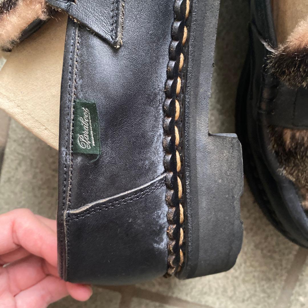 パラブーツ　ファー　ローファー