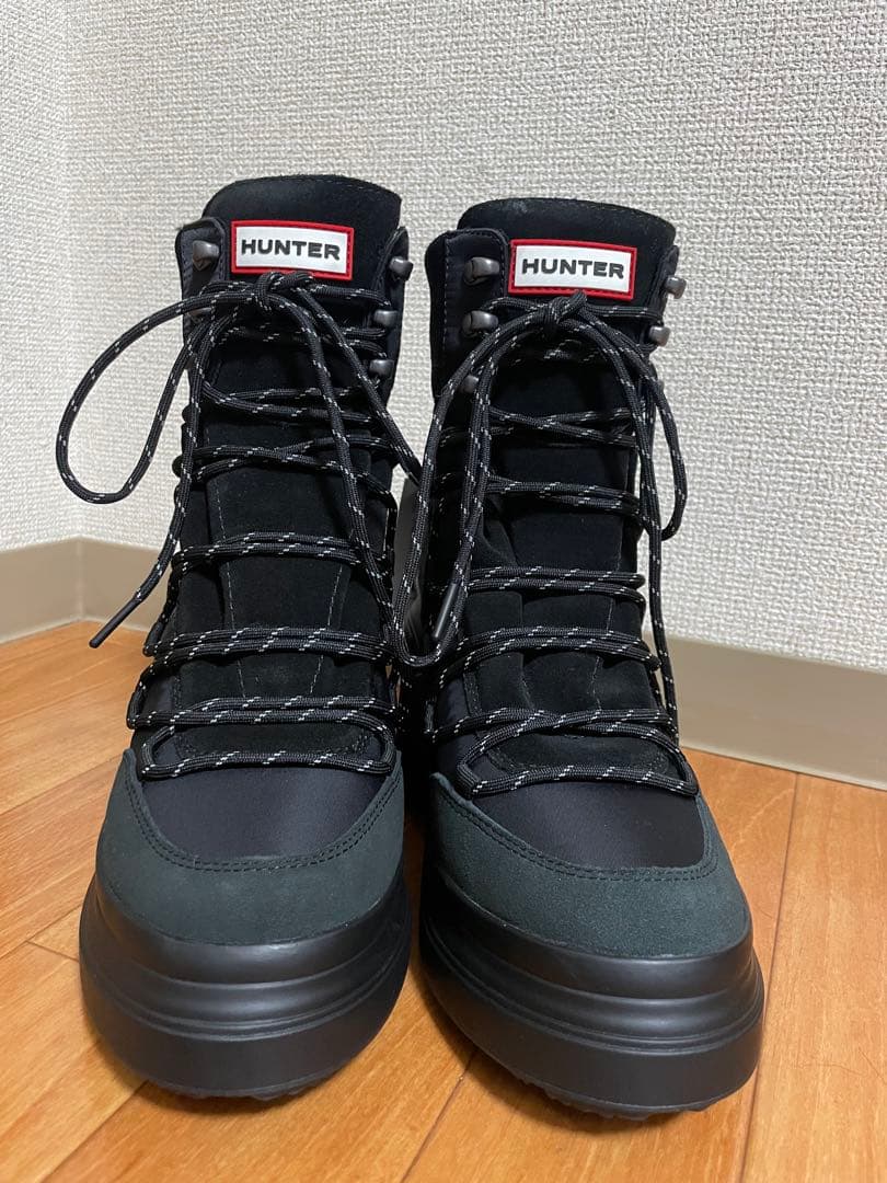 値下げ【新品未使用】HUNTER 厚底 ブーツ レディース 24.5cm 防水