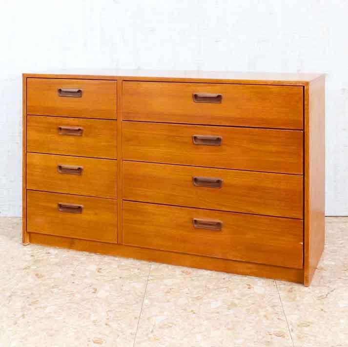 チェスト ヴィンテージ イギリス 4段 8引出 チーク 木製 レトロ