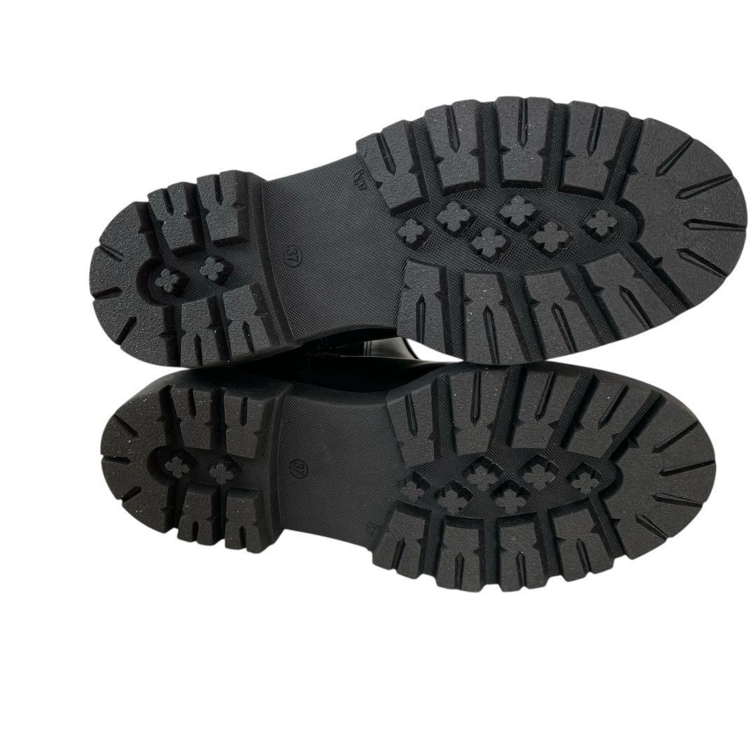 【れい】ENESS エネス サイドゴアブーツ 37 23.5㎝ブラック黒