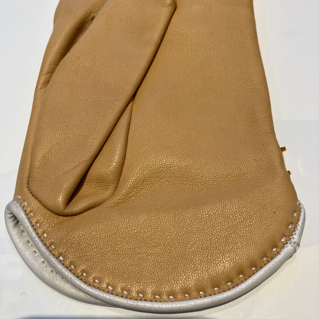 HERMES ベージュレザー手袋 箱付き