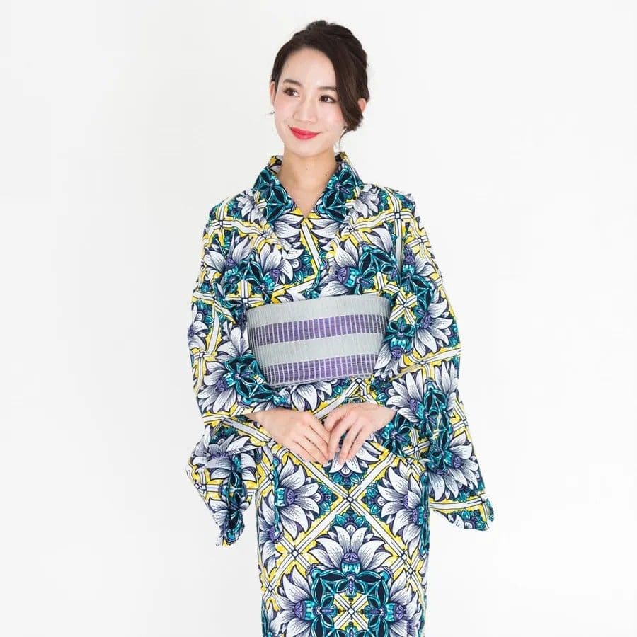 【Chérie COCO】浴衣 麗 Urara アフリカ布×和モダン