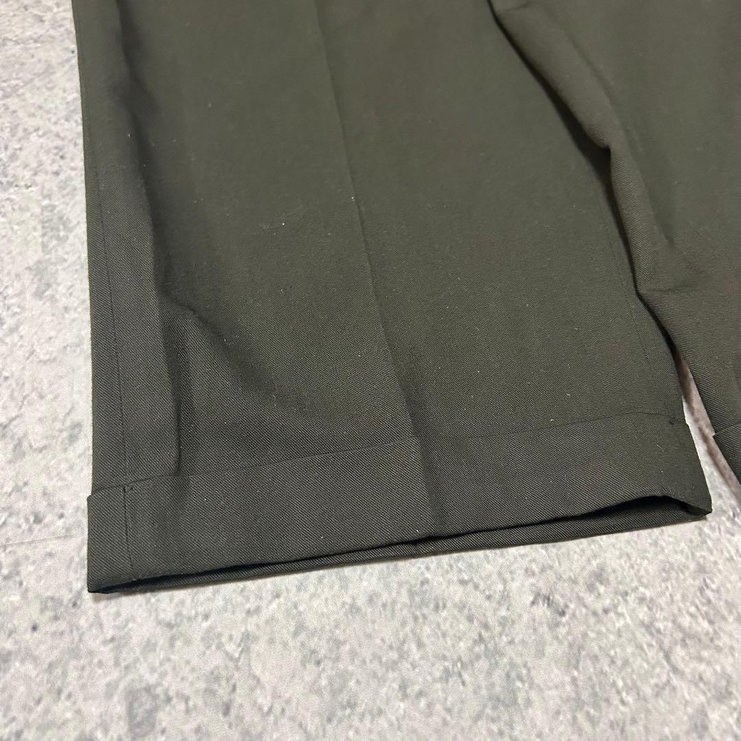 90s \"レーヨンギャバ“ 3タック スラックス “オリーブ” SAVANE