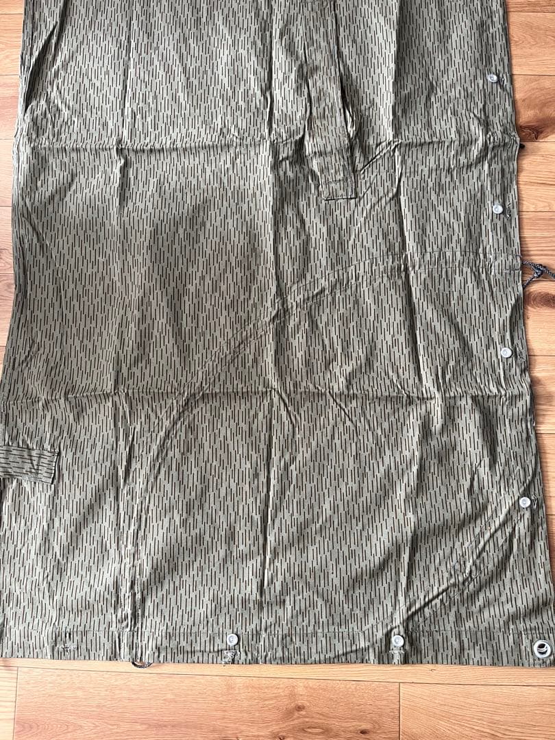 東ドイツ軍放出 テントシート レインドロップカモフラージュ 軍幕