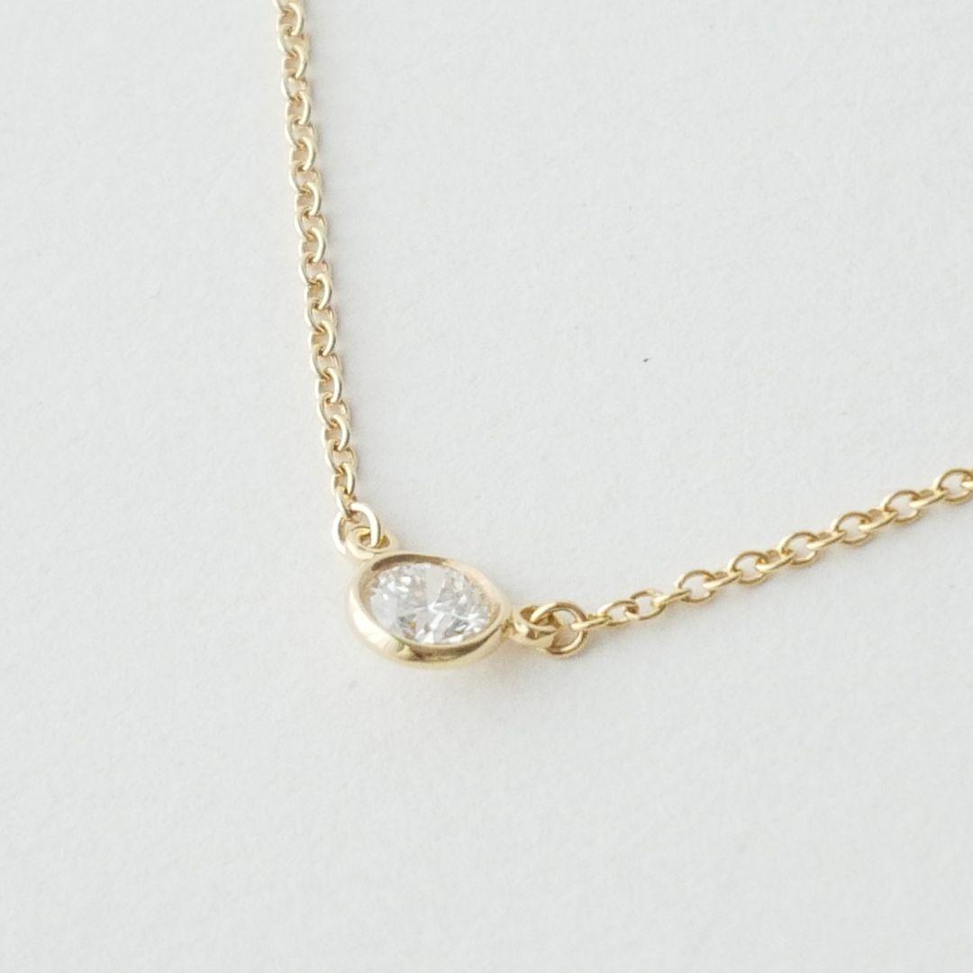 美品【ティファニー】K18YG バイザヤード　ダイヤ　約0.2ct　ネックレス