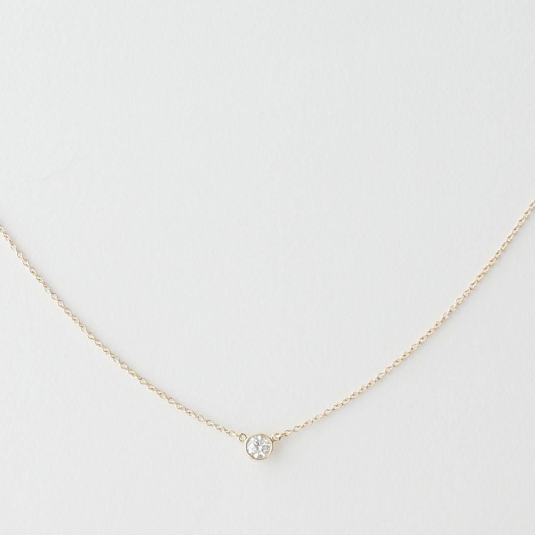 美品【ティファニー】K18YG バイザヤード　ダイヤ　約0.2ct　ネックレス