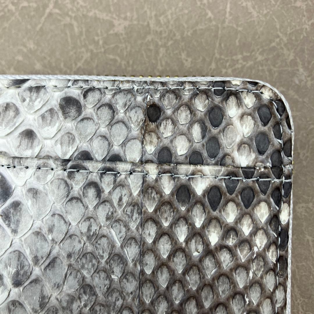 Toukagen トウカゲン　パイソン 長財布　パイソンレザー 財布　白蛇