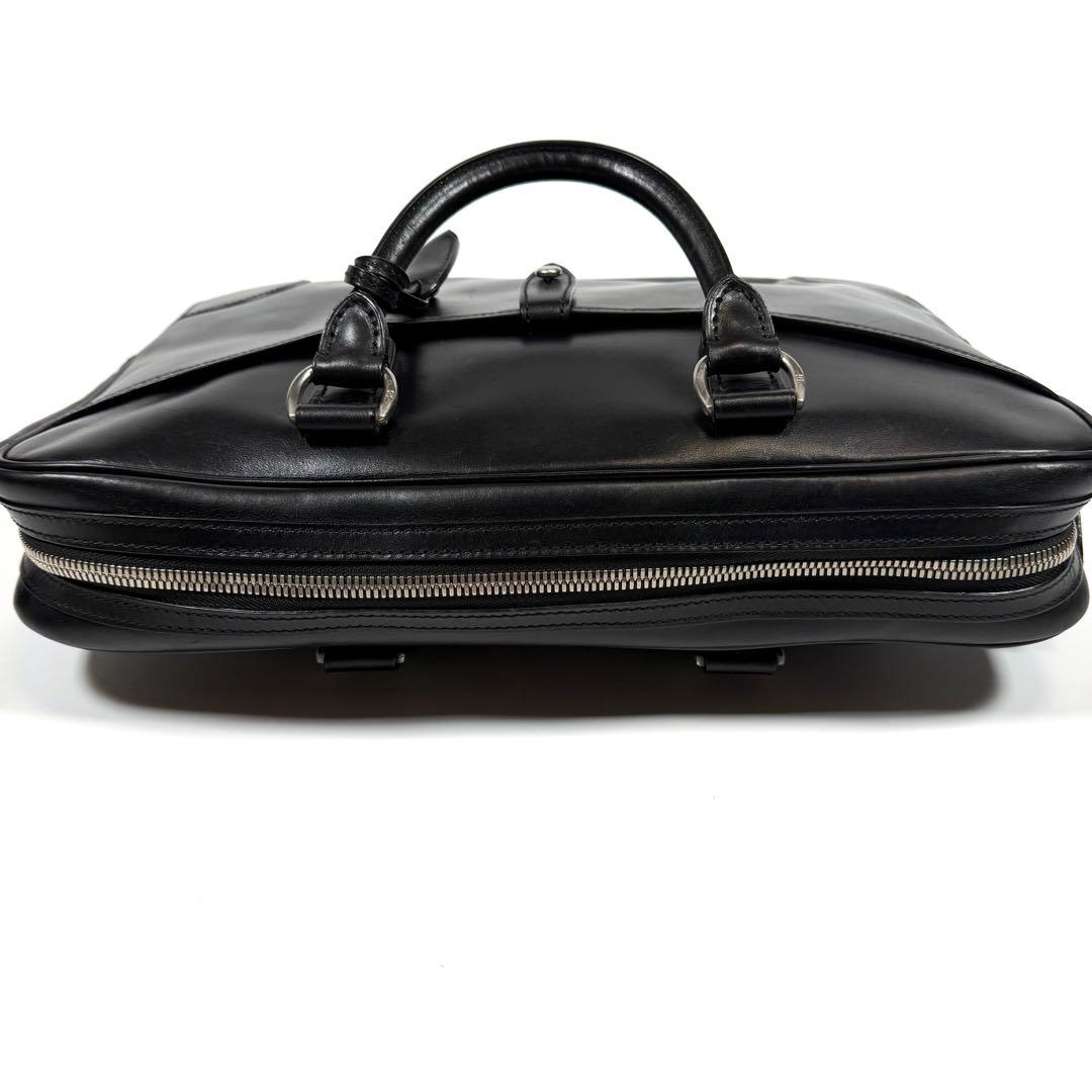 【美品】【希少】ラルフローレン　ビジネスバッグ　カーフレザー　ブラック　メンズ
