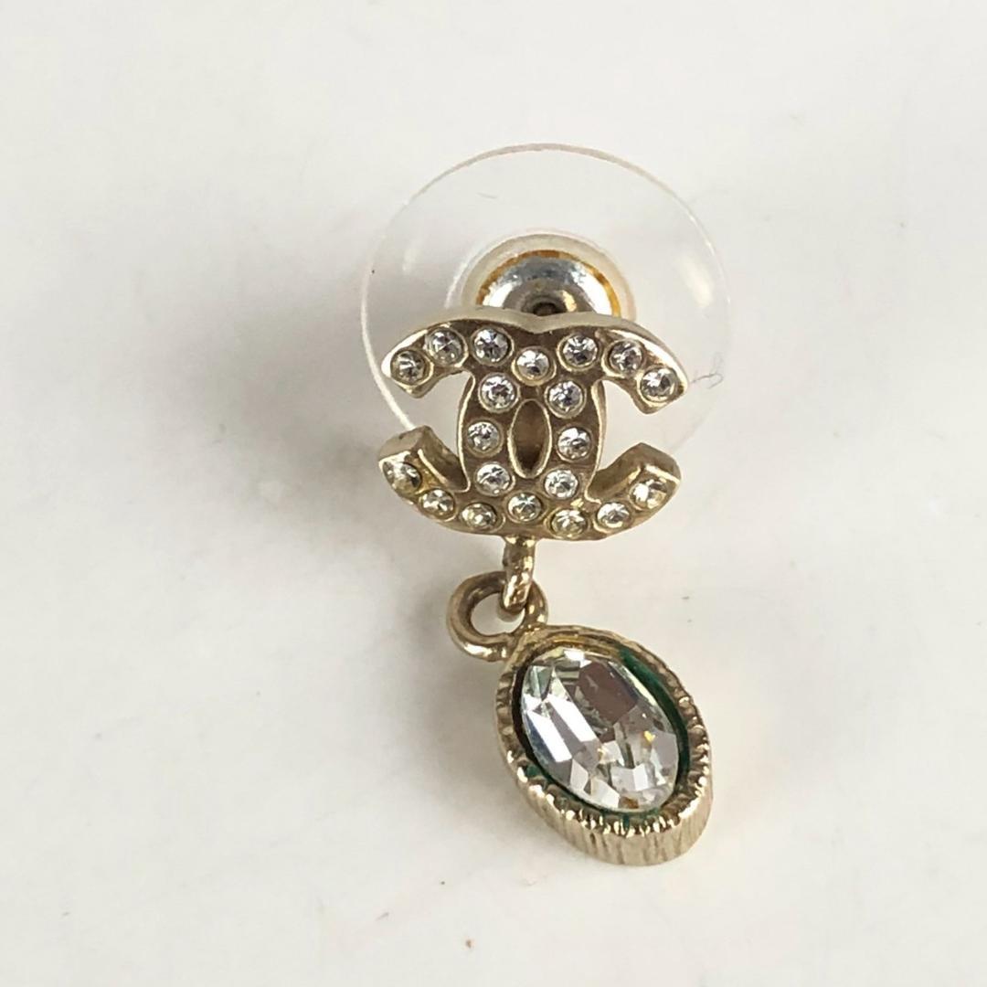 CHANEL シャネル ココマーク ストーン付き 片耳ピアス