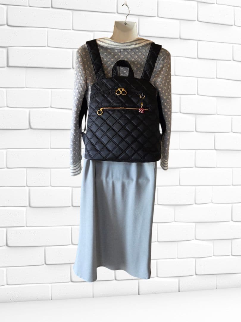 ろん様　楕円底リュック(L)　ナイロンオックスキルト　ハンドメイド