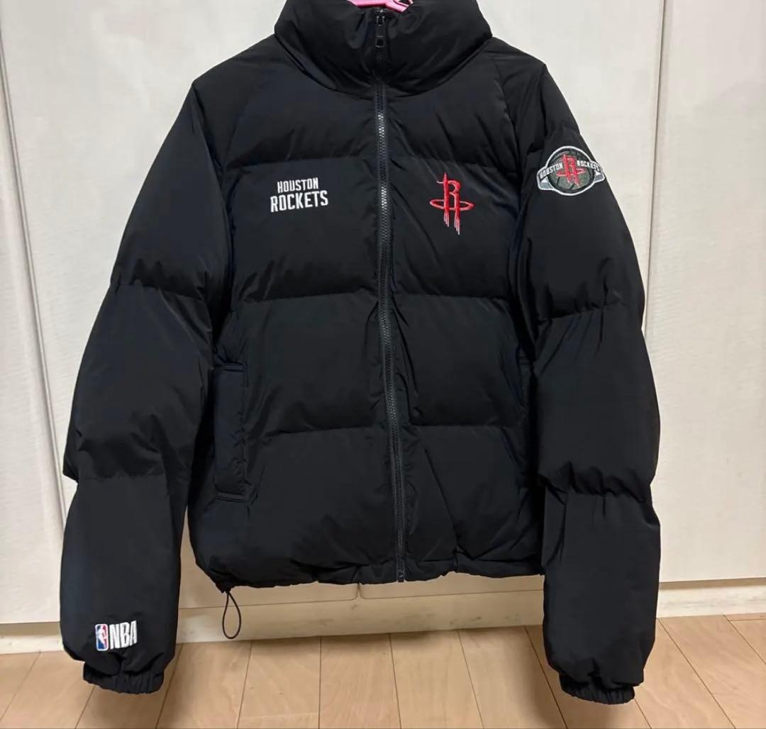NBA Team logo Puffer Jacketユニセックス ワッペン刺繍