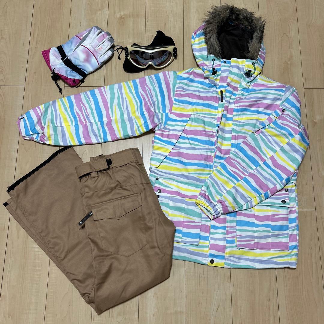 スキーウェア　スノボーウェア　レディース　セット売り　ゴーグル　手袋　M 9号
