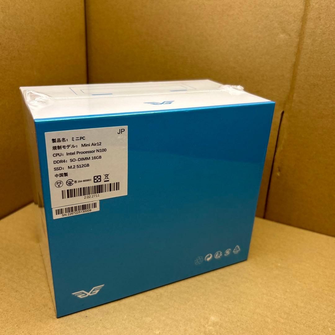 ミニPC GEEKOM MINI AIR12 N100 DDR4 16GB/512GB