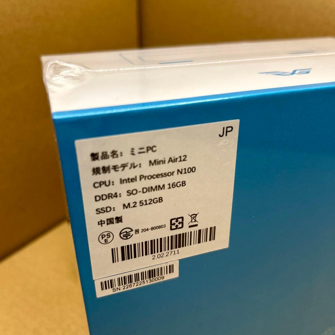 ミニPC GEEKOM MINI AIR12 N100 DDR4 16GB/512GB
