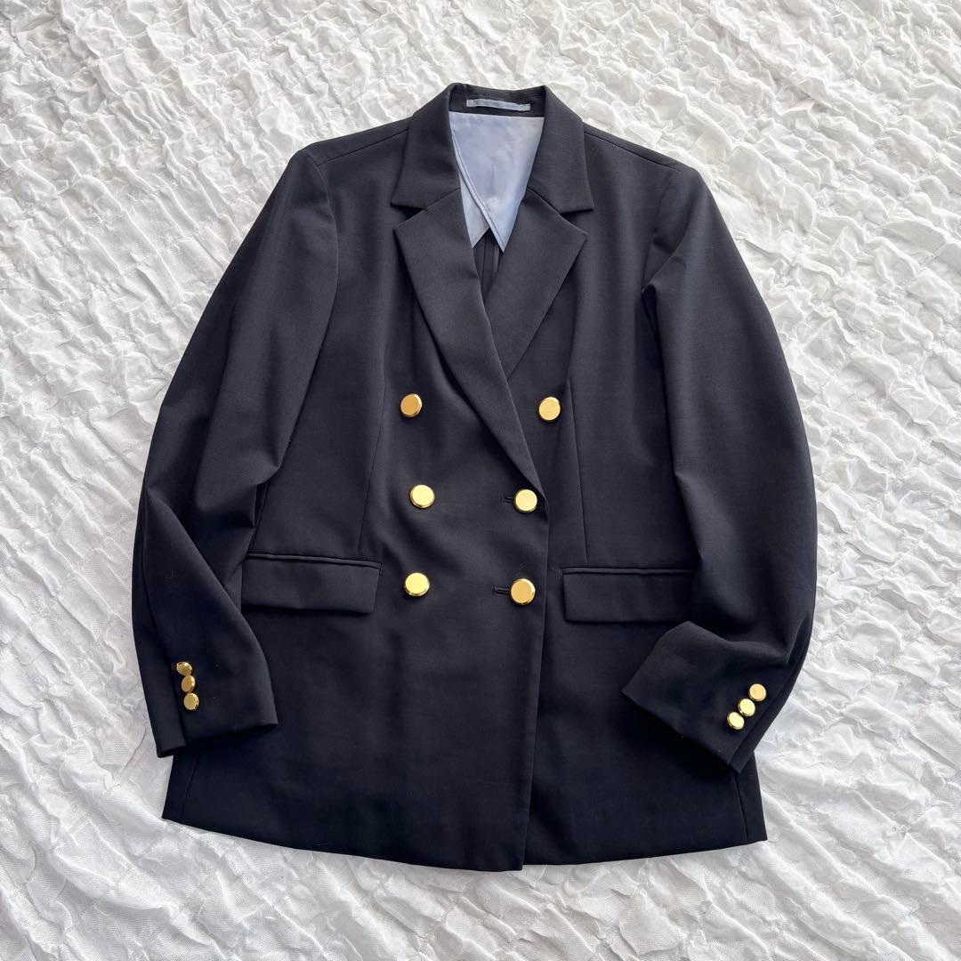 【1度着用のみ美品】 ユナイテッドアローズ ダブルテーラードジャケット 金ボタン