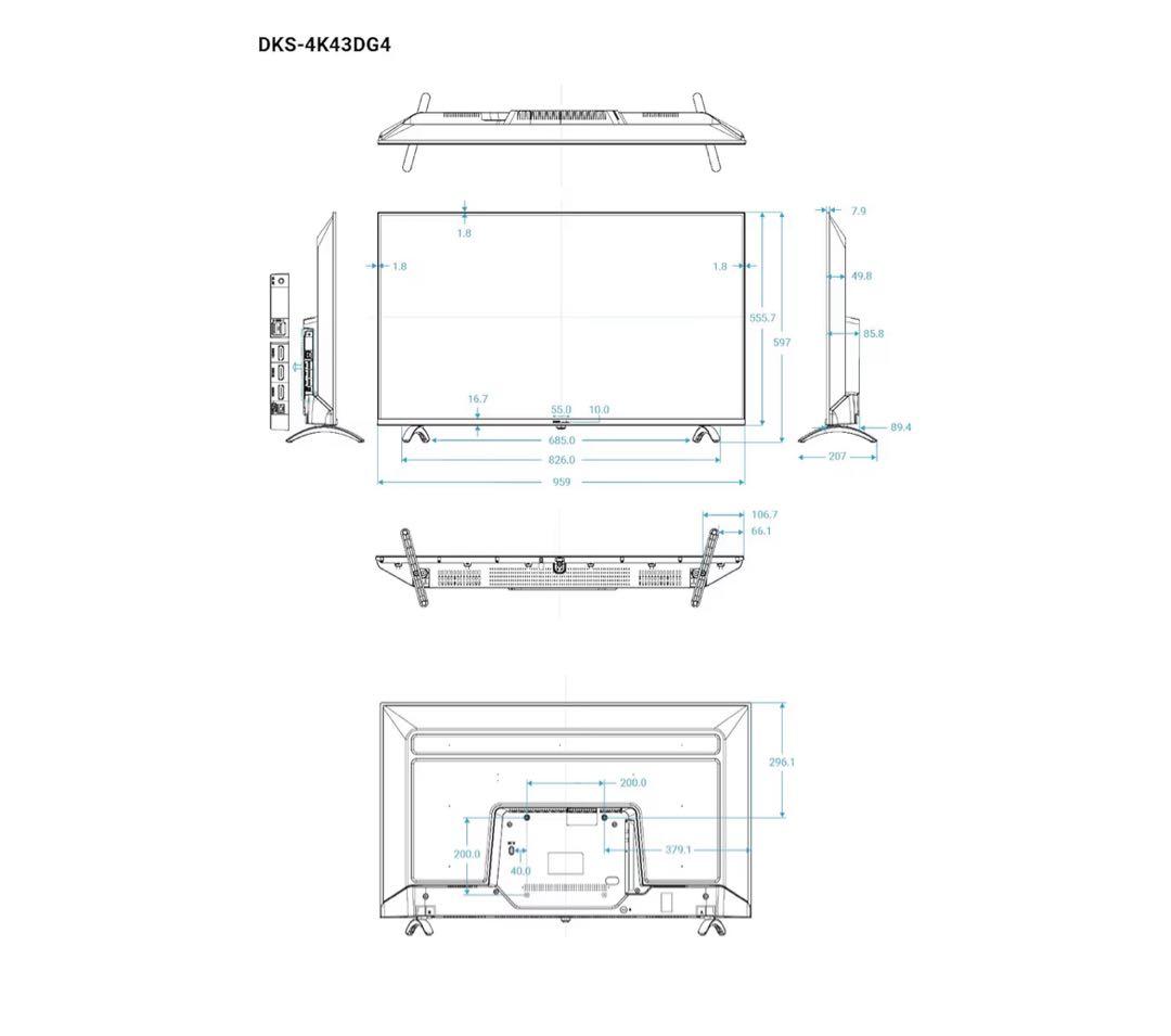 【新品】DMM.make DKS-4K43DG4 チューナーレステレビ モニター