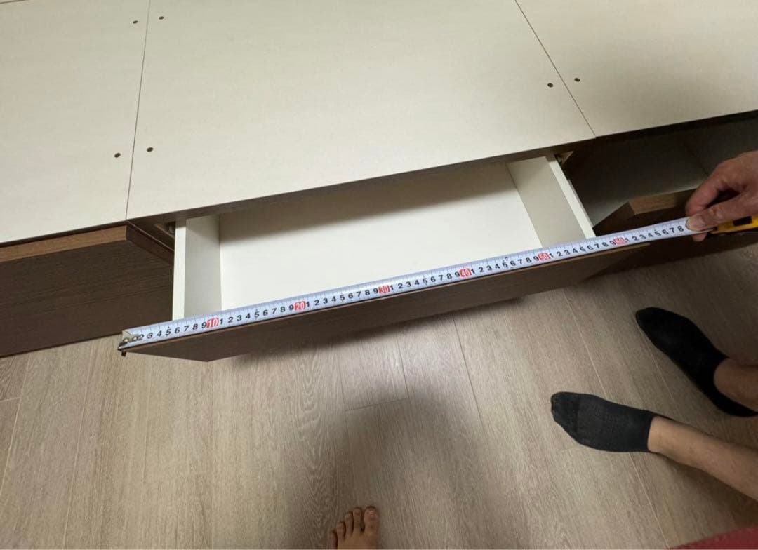 ダブルベッドフレーム 収納付き コンセント