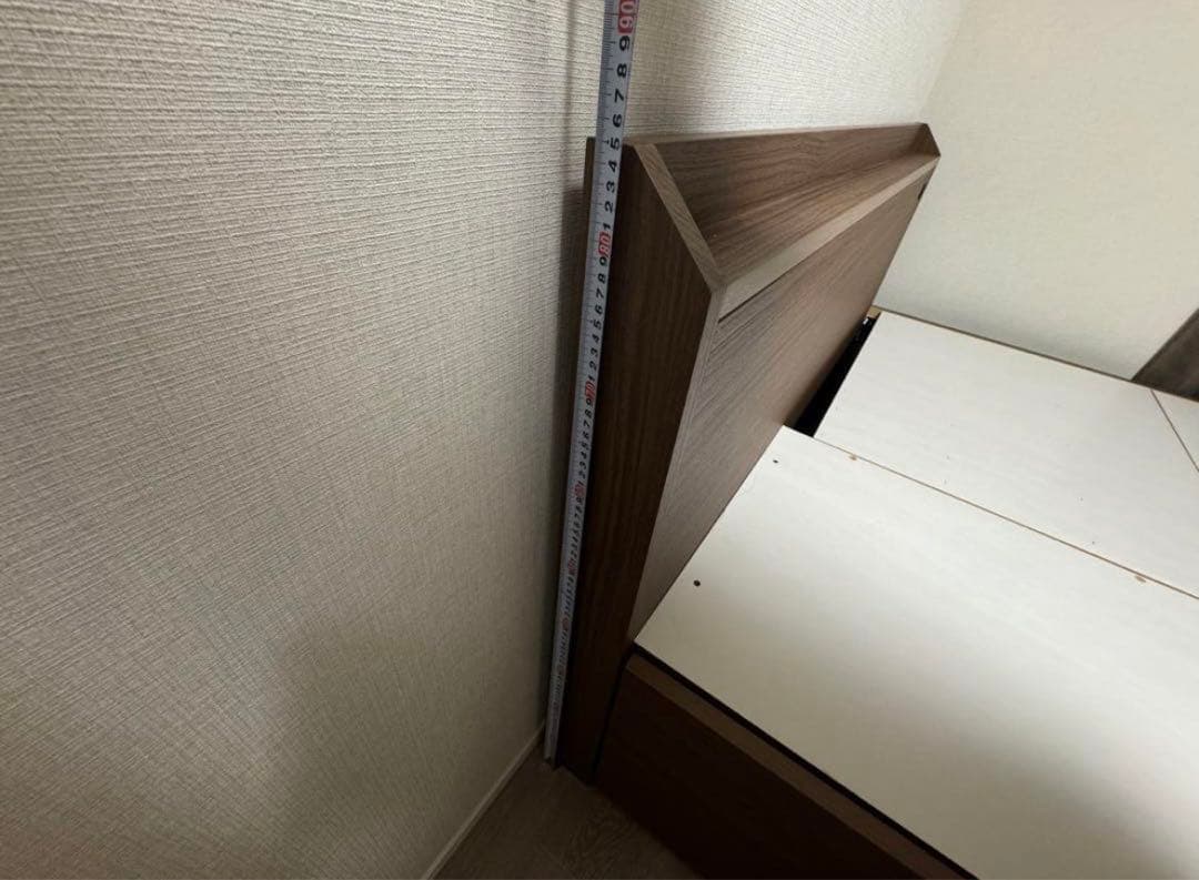 ダブルベッドフレーム 収納付き コンセント