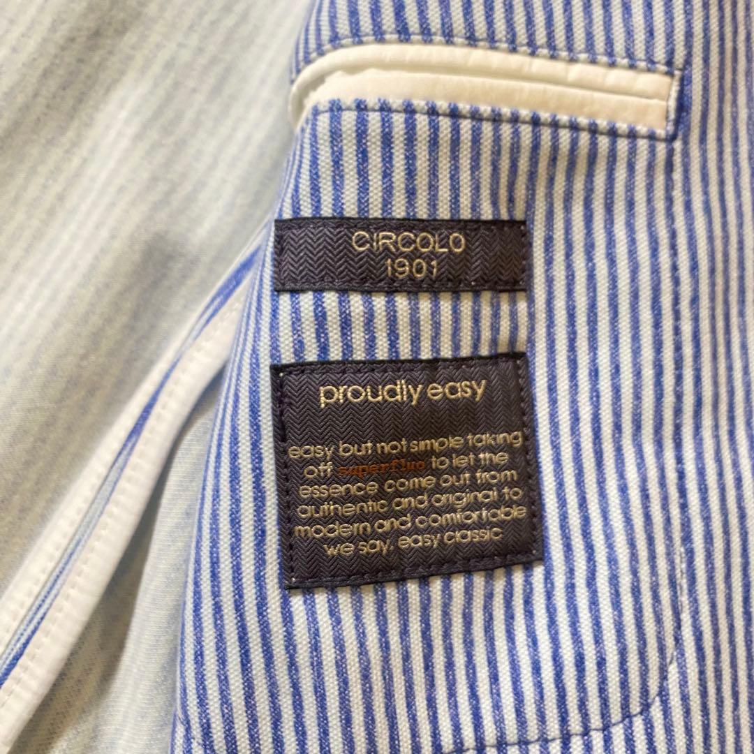 【美品】CIRCOLO 1901 チルコロ テーラードジャケット ブルー 50