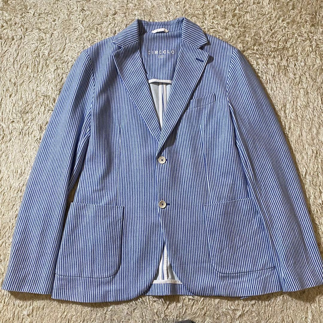 【美品】CIRCOLO 1901 チルコロ テーラードジャケット ブルー 50