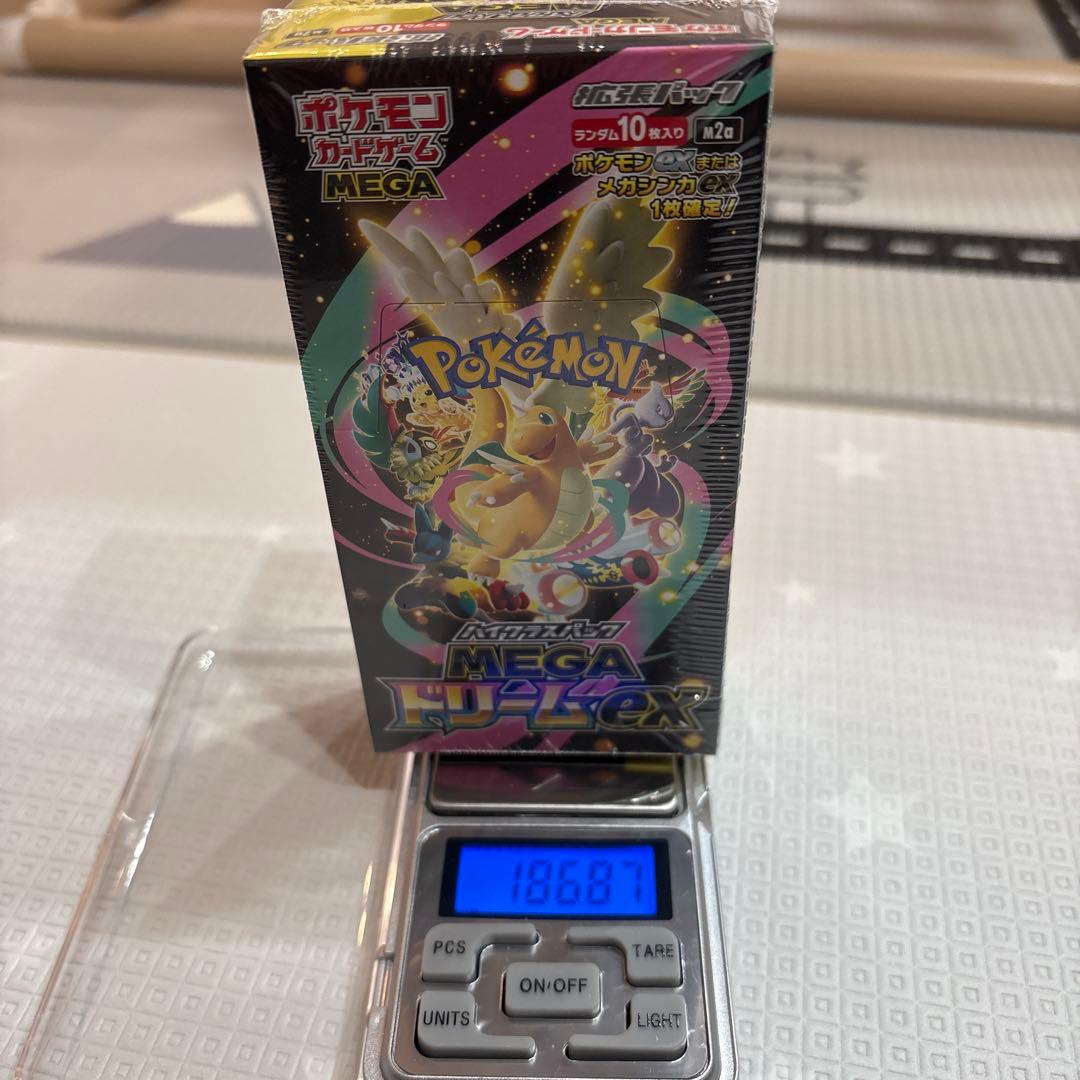 ポケモンカードMEGAドリームexBox 186.87g高重量