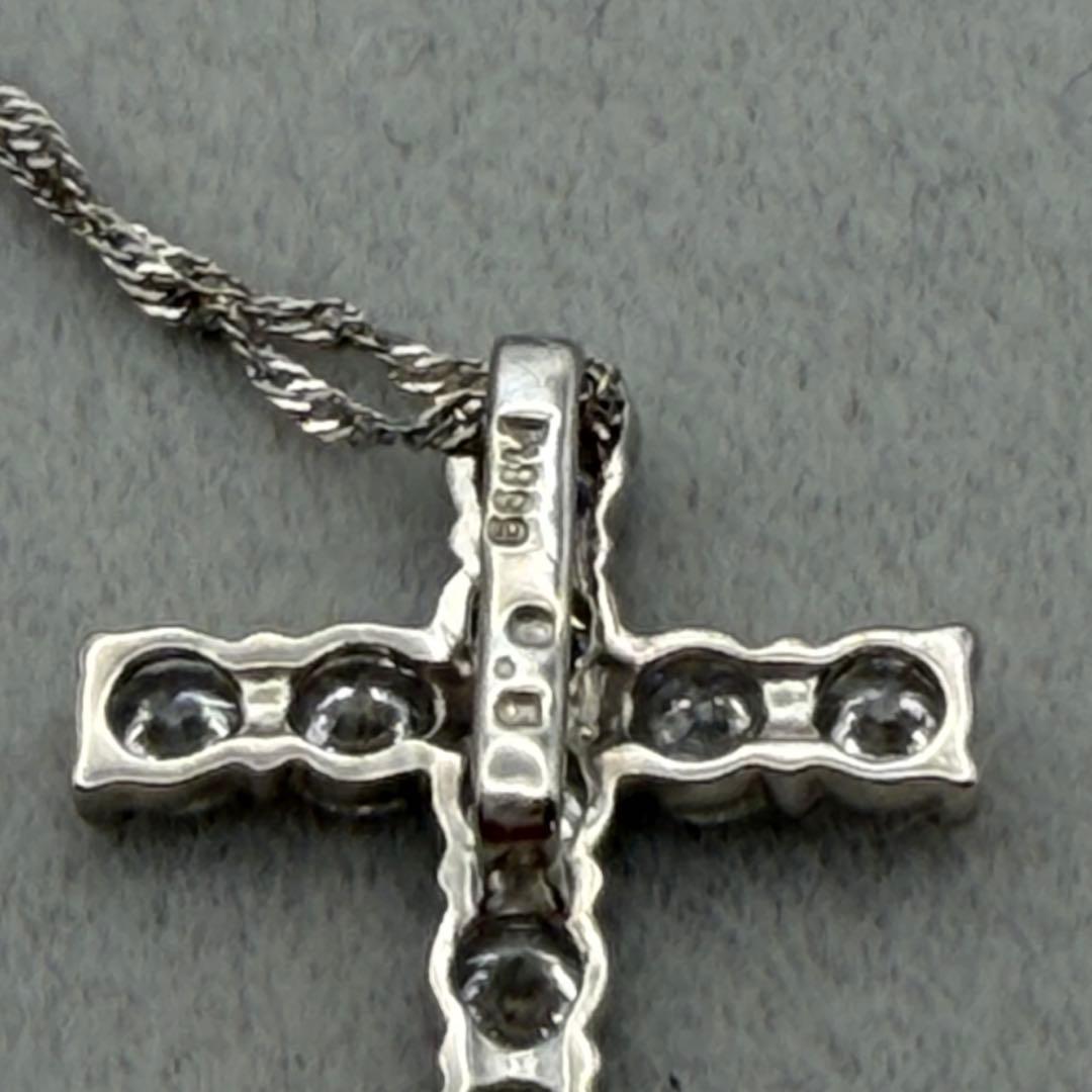 【Pt900,Pt850】✨ダイヤモンド 〔0.5ct）クロスネックレス✨