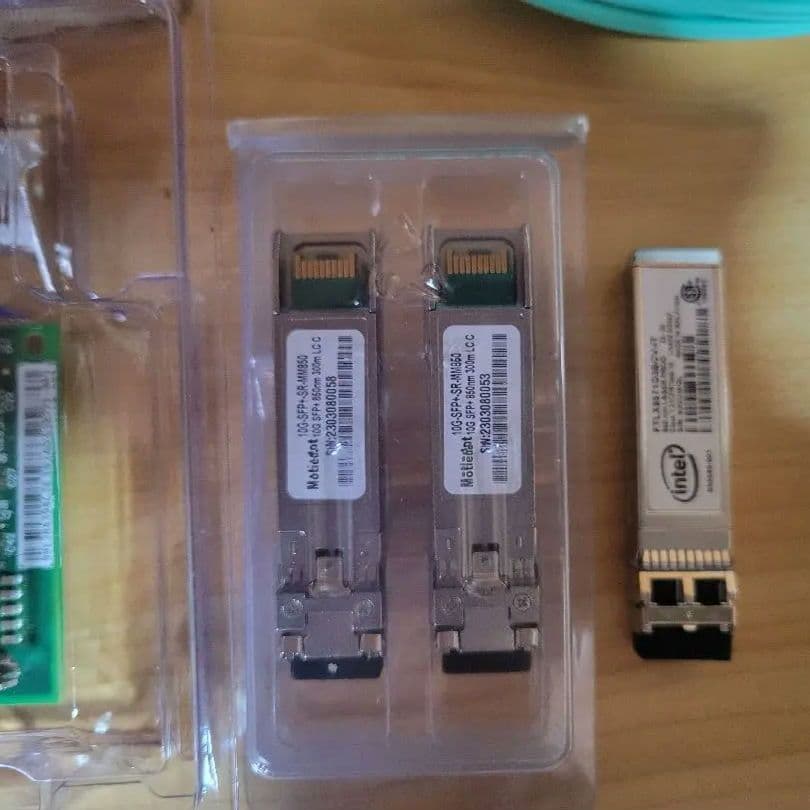 Mikrotik 10G SFP+モジュールとIntelモジュール