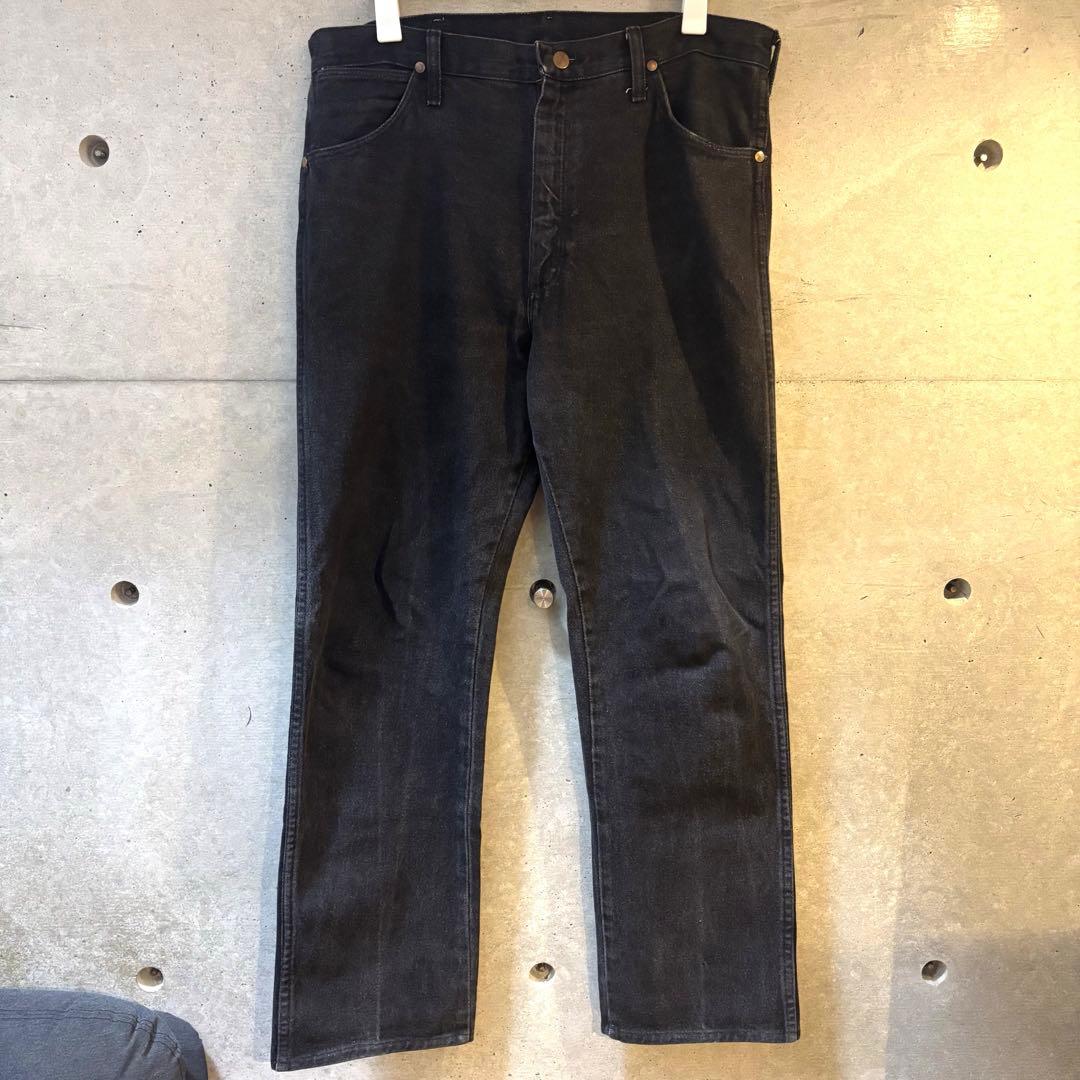 先染め 90s USA製 ラングラー 13MWZ ブラックデニム