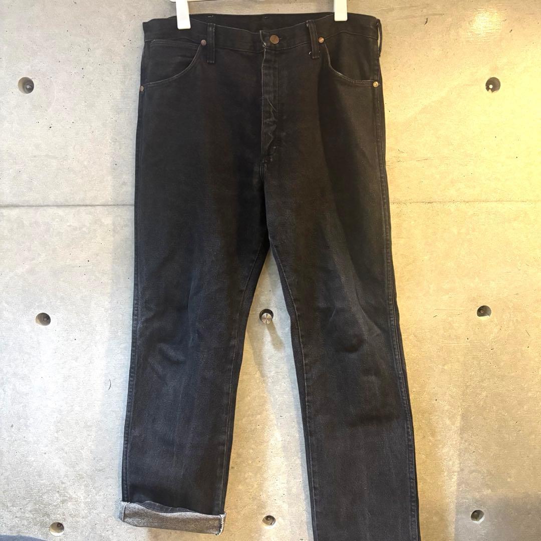 先染め 90s USA製 ラングラー 13MWZ ブラックデニム