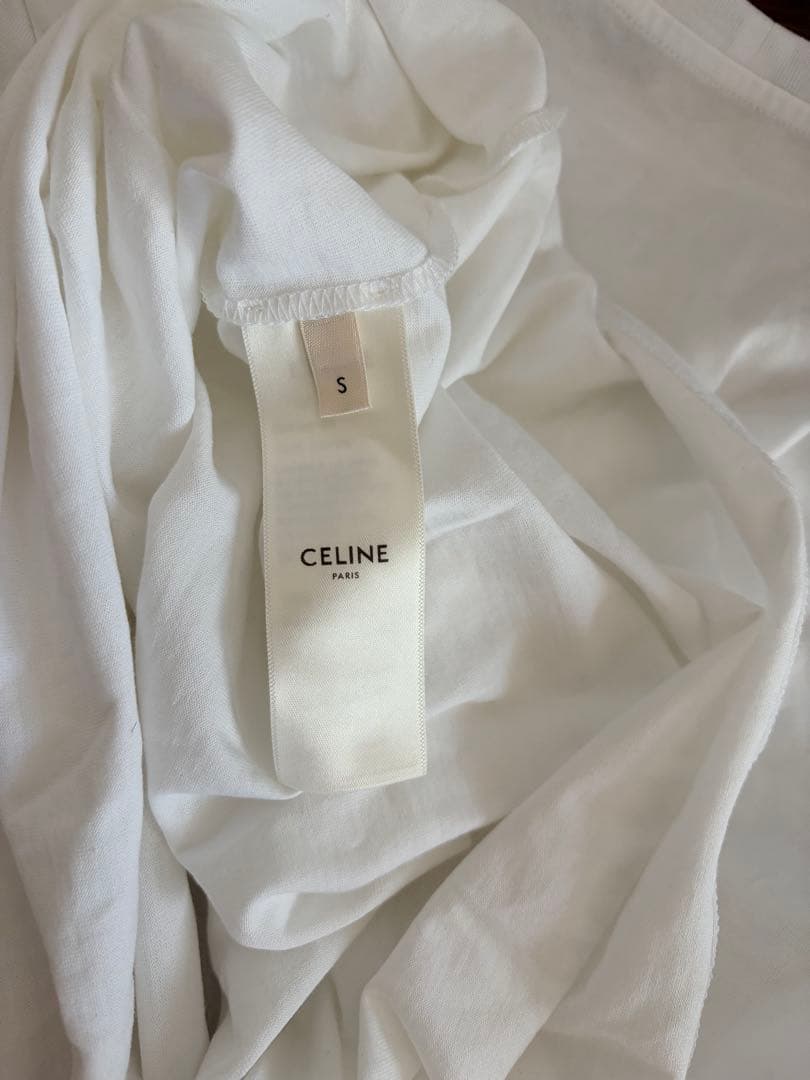 CELINE ホワイト Tシャツ Sサイズ