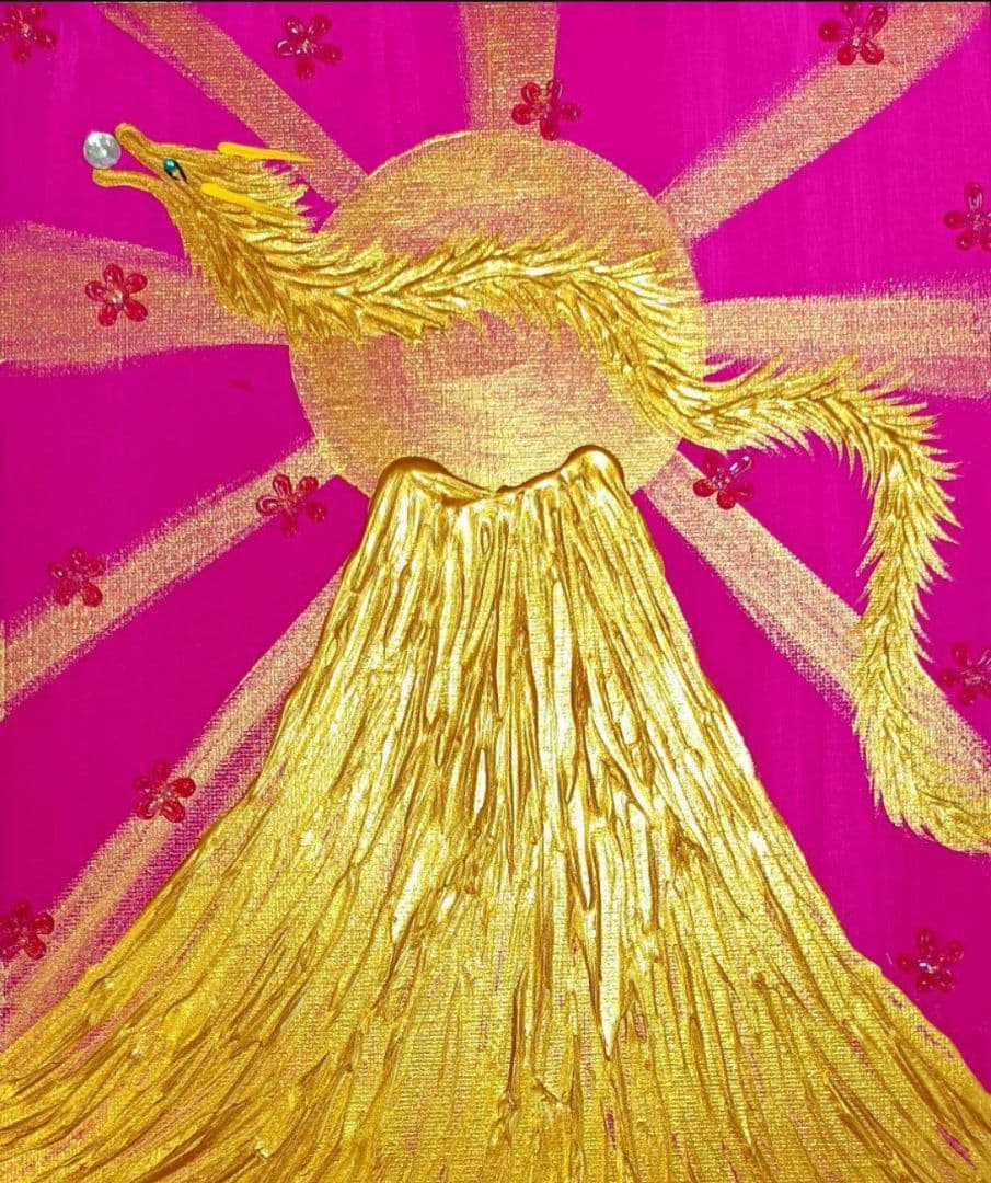 hiro❀本日新月月祈り❀ダブル八角フトマニ図2枚セットアクリル絵画❀