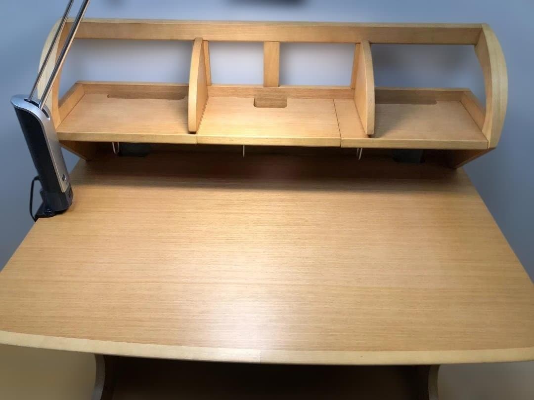 ②袖机　送料無料 カリモク 学習机4点セット ナチュラル 勉強机　88321