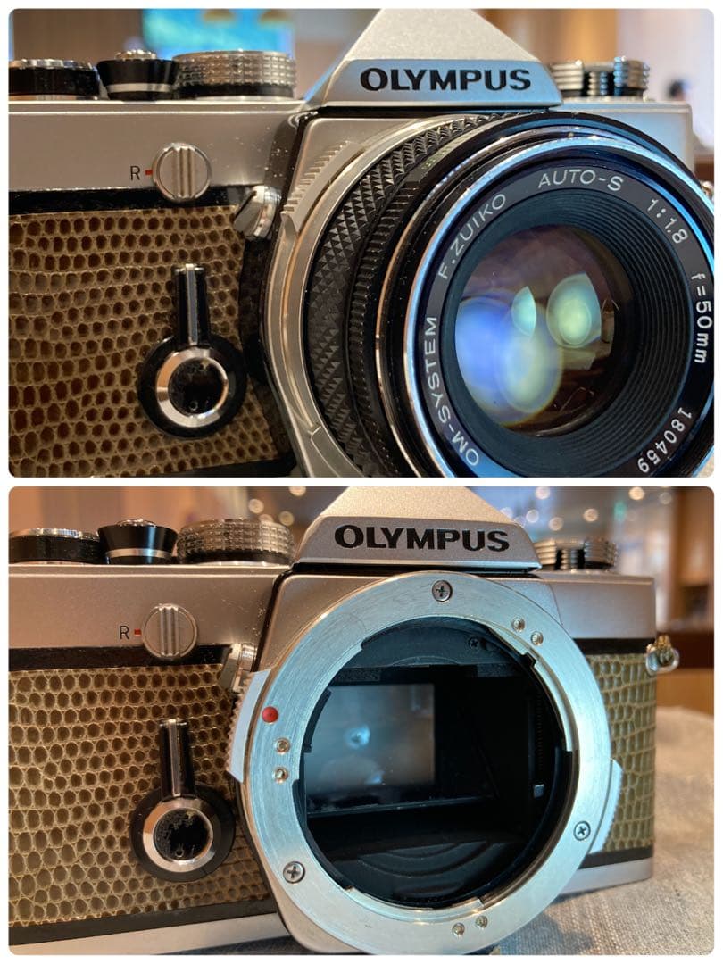 ★完動品＊美品＊初期保証★OM-1 &レンズf1.8★リザード本革外装★作例多数