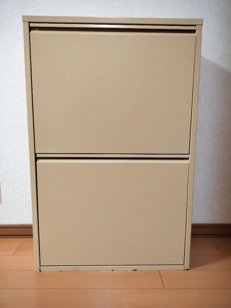 スチール製ダストボックス 2×2段 スリム大容量　ゴミ分別