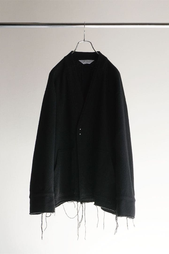 ジャケット・アウター Ancellm W/S COLLARLESS JACKET/BLACK