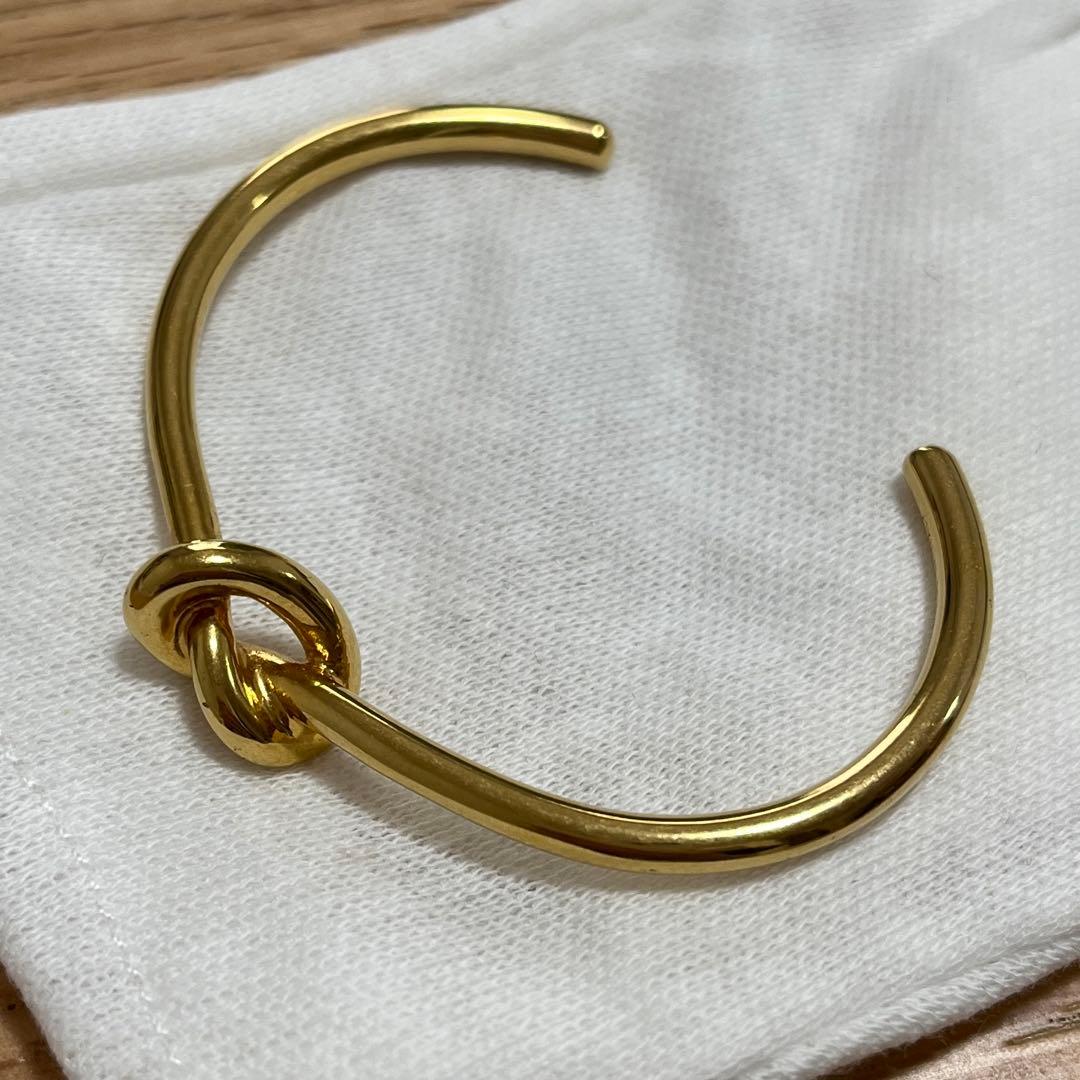 【正規品】ノット エクストラシンブレスレット / ゴールドフィニッシュ ブラス