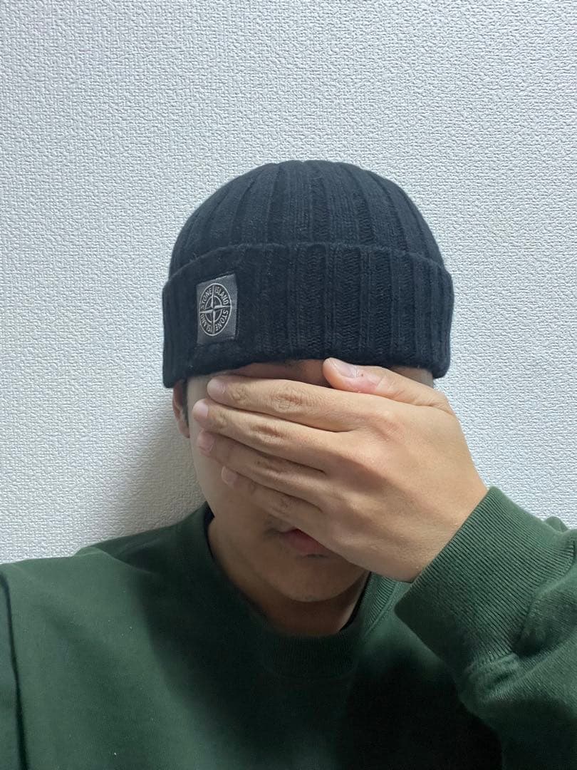 STONE  ビーニー　浅め　ブラック　黒