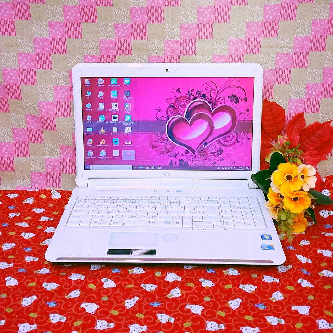 富士通/大容量320GB/Win10搭載/テレワーク可能パソコン/ソフト多数